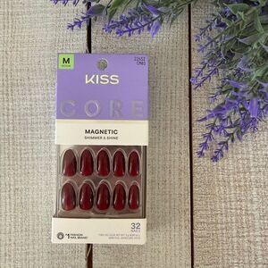 Kiss Red Shimmer & Shine Press On Nails